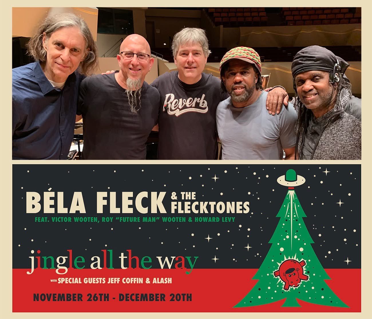 Béla Fleck & The Flecktones Jingle All The Way Tour Poster